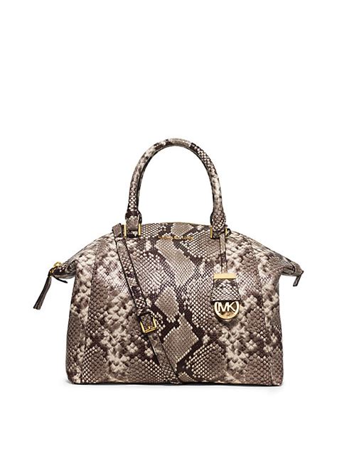 michael kors riley large satchel acorn|Riley Large Embossed.